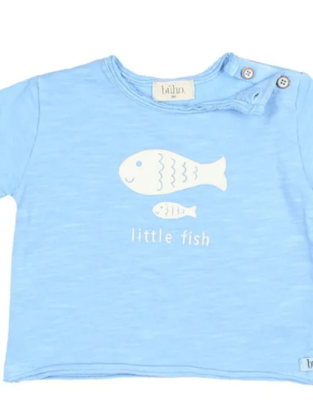 Buho organic cotton T shirt - Light Blue 12 Months